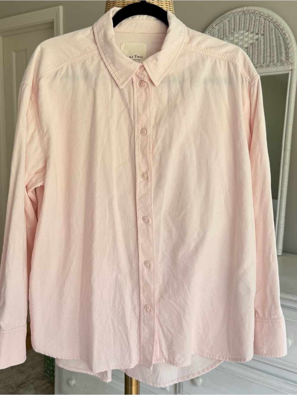 Light Pink Needle Corduroy Shirt